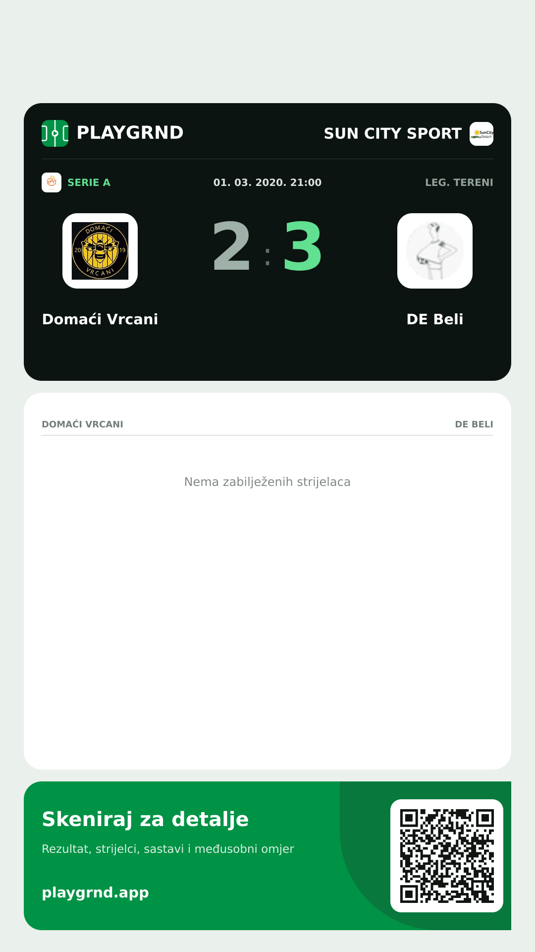 Story image: Domaći Vrcani 2:3 DE Beli