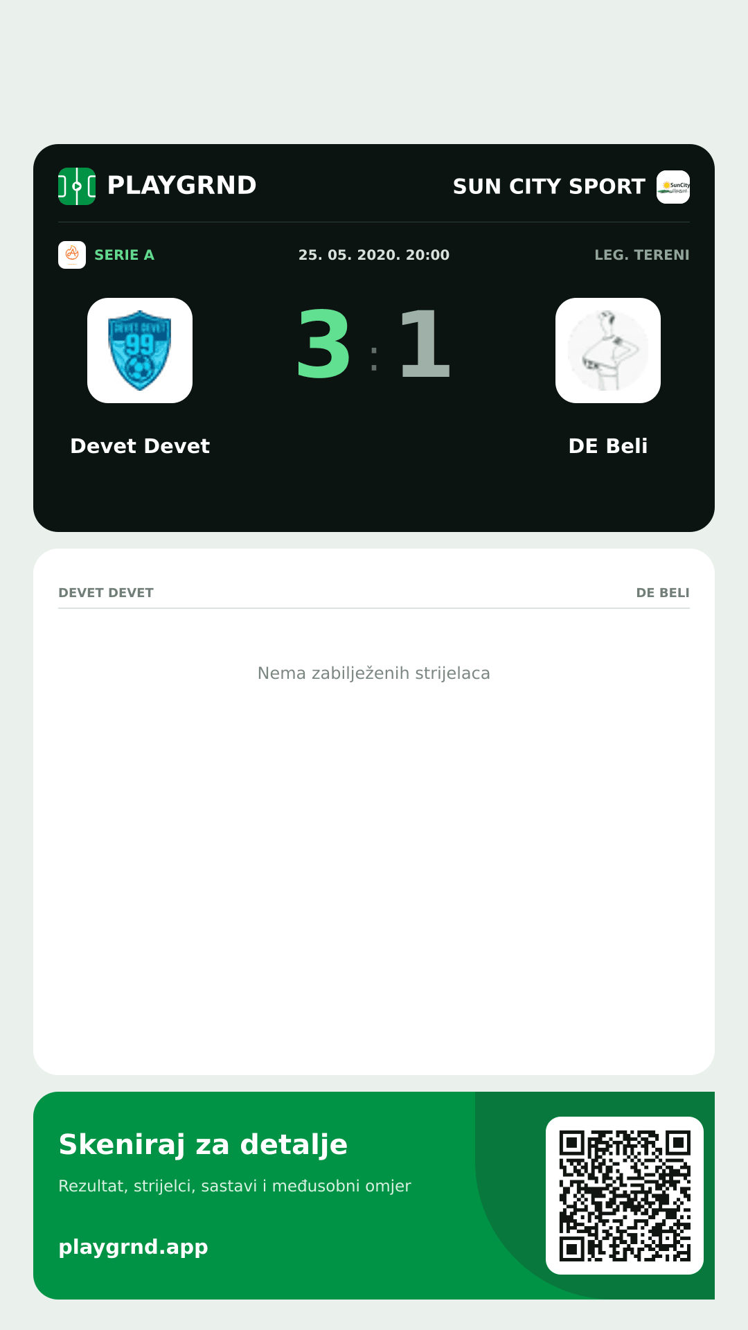 Story image: Devet Devet 3:1 DE Beli
