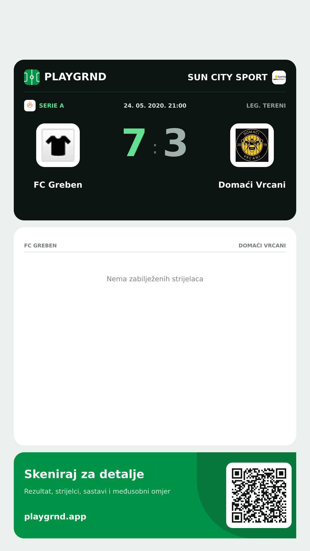 Story slika: FC Greben 7:3 Domaći Vrcani