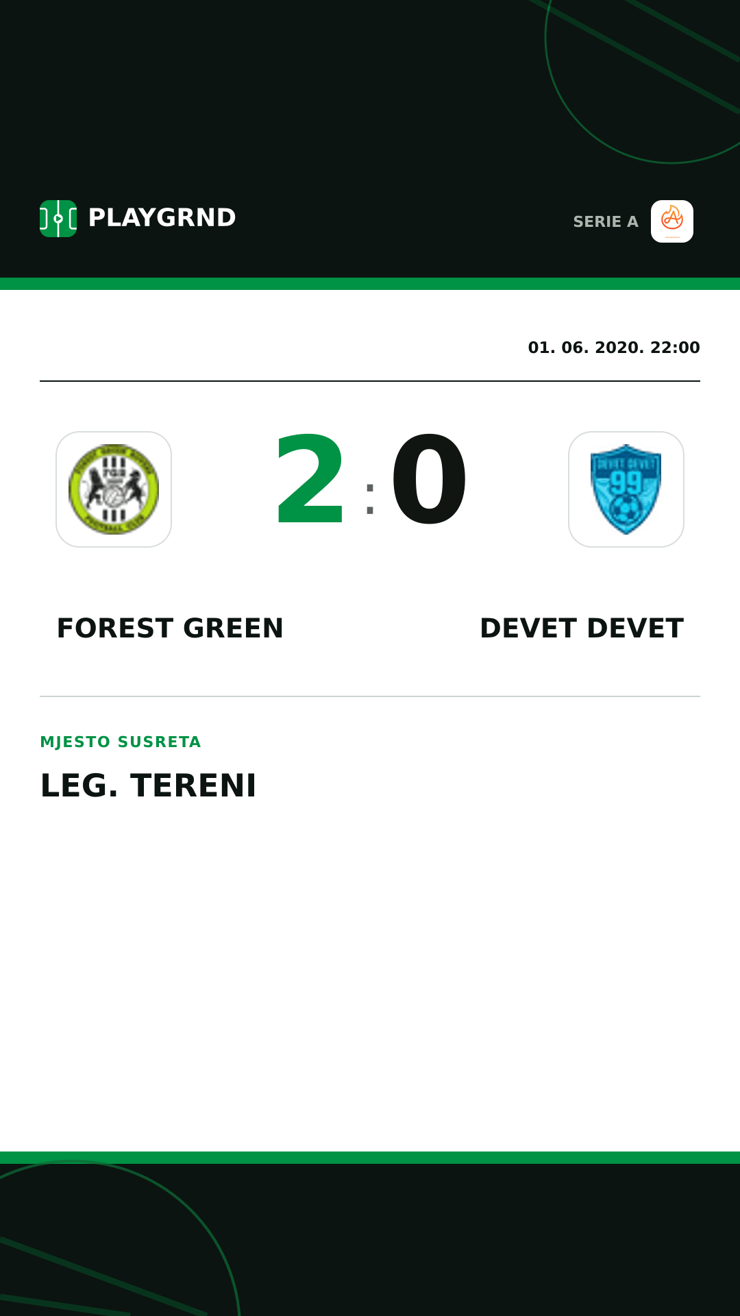 Instagram slika: Forest Green 2:0 Devet Devet