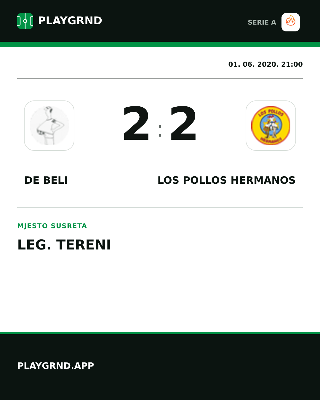 Instagram slika: DE Beli 2:2 Los Pollos Hermanos