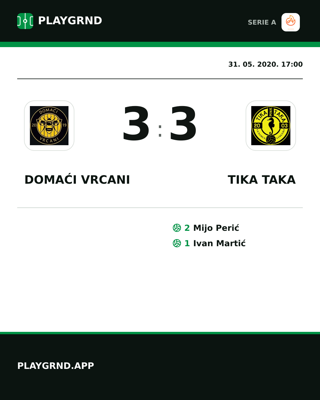 Instagram slika: Domaći Vrcani 3:3 Tika Taka