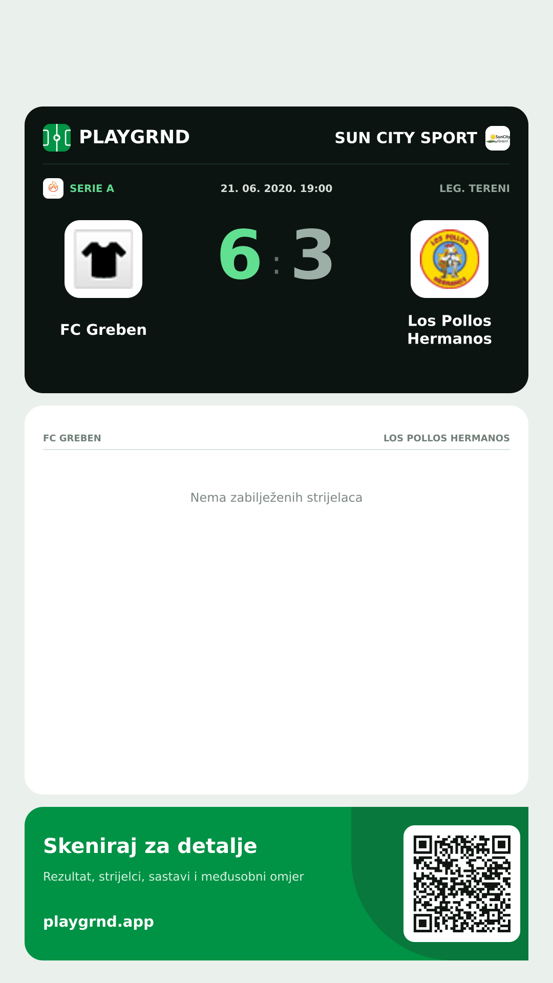 Story slika: FC Greben 6:3 Los Pollos Hermanos