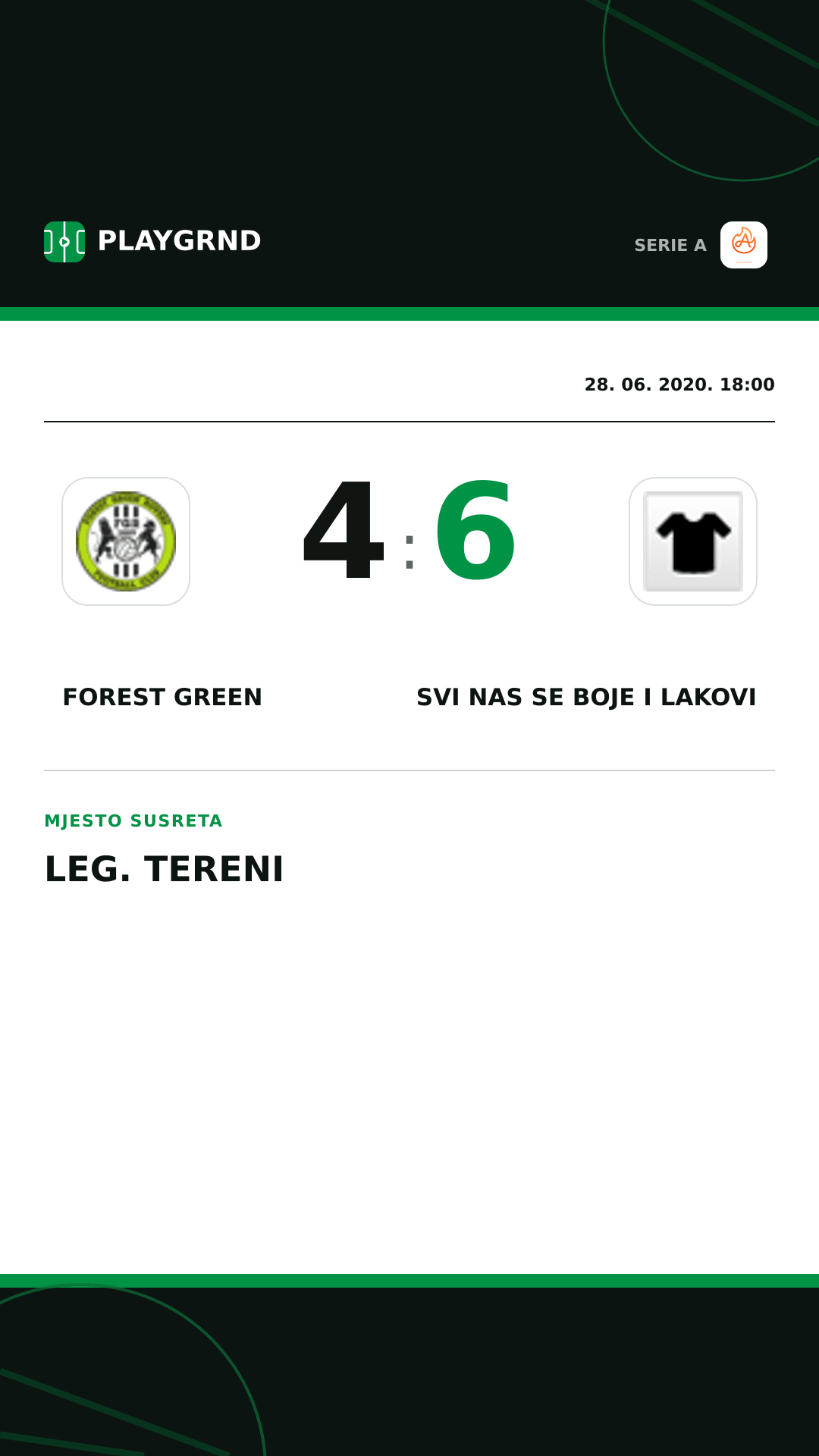 Instagram slika: Forest Green 4:6 Svi nas se boje i lakovi