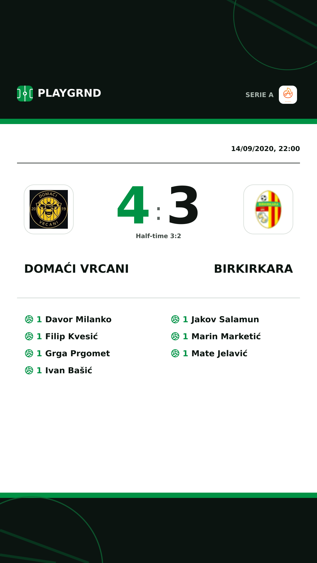 Instagram artwork: Domaći Vrcani 4:3 Birkirkara
