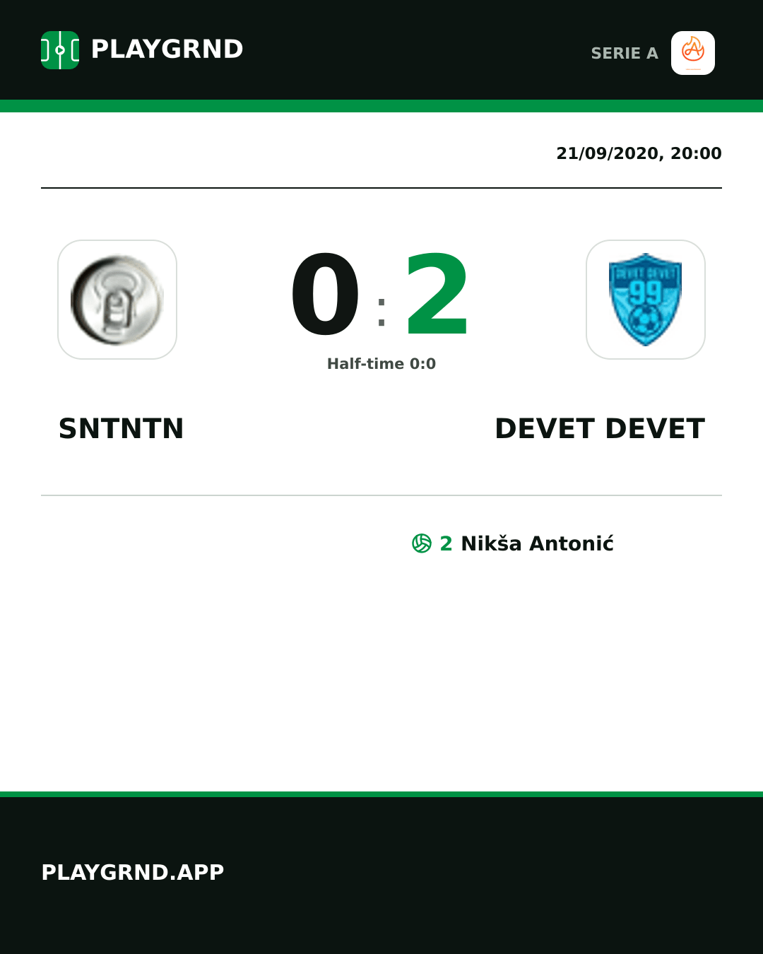 Instagram artwork: Sntntn 0:2 Devet Devet