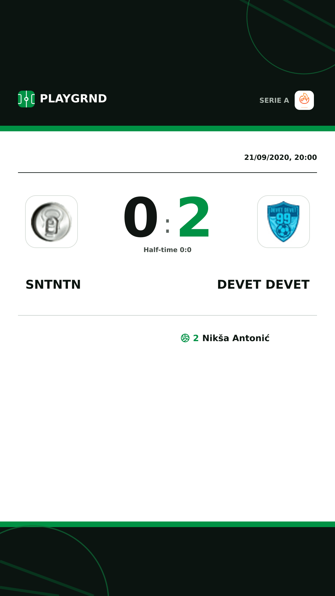Instagram artwork: Sntntn 0:2 Devet Devet