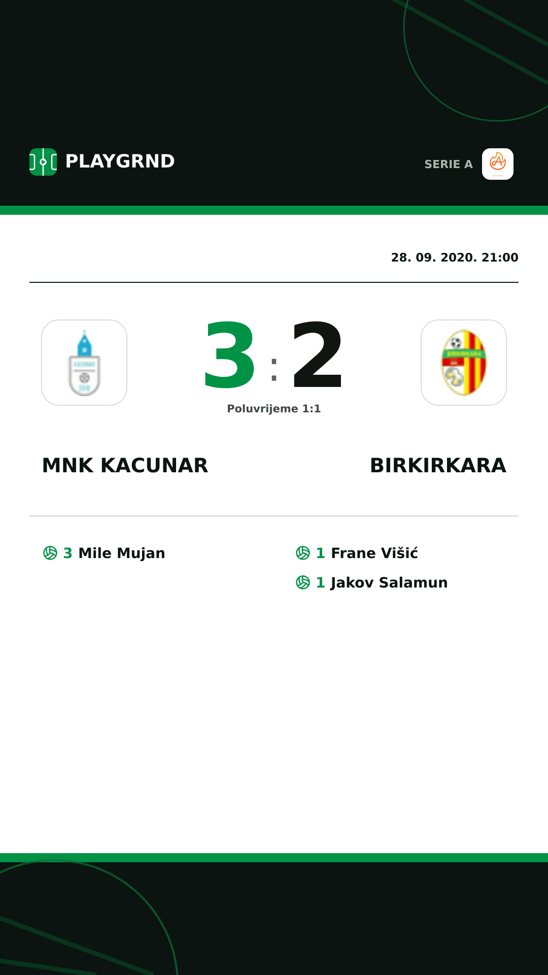Instagram slika: Mnk Kacunar 3:2 Birkirkara