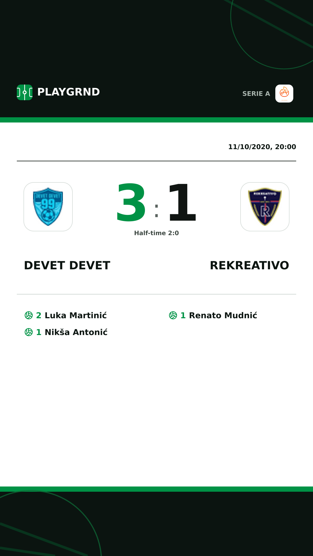 Instagram artwork: Devet Devet 3:1 Rekreativo