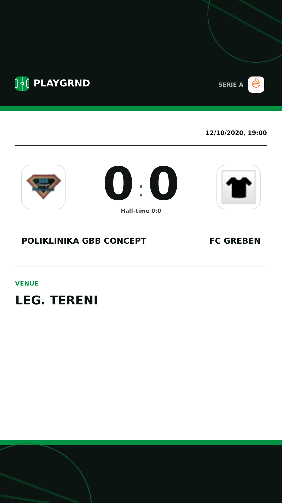 Instagram artwork: Poliklinika Gbb Concept 0:0 FC Greben