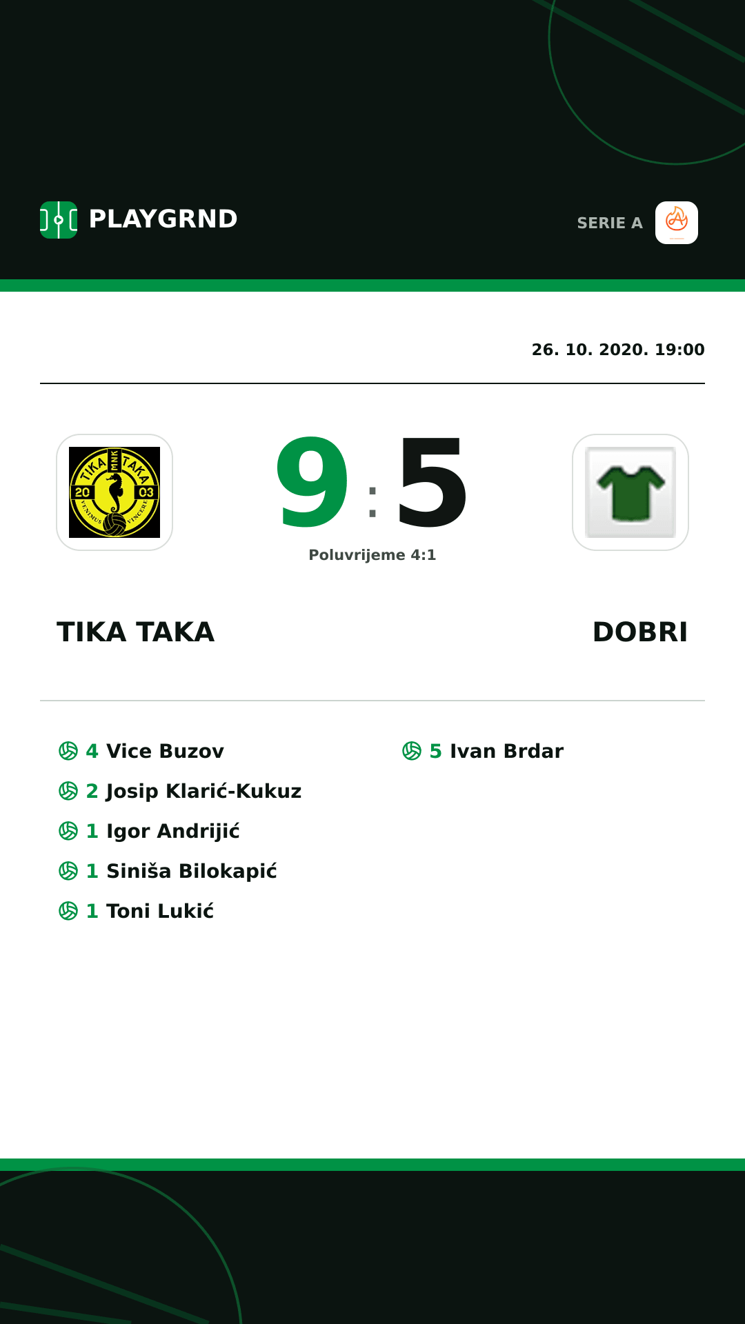 Instagram slika: Tika Taka 9:5 Dobri