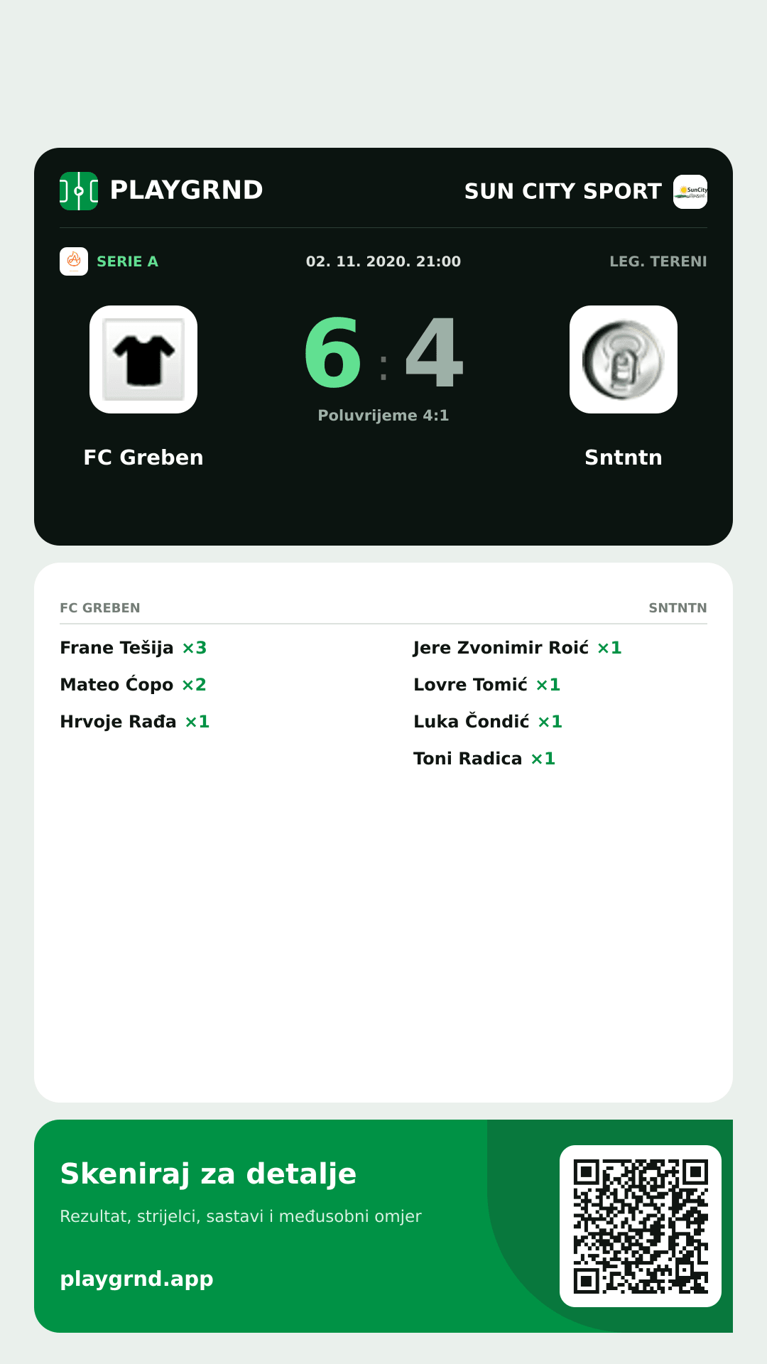 Story slika: FC Greben 6:4 Sntntn