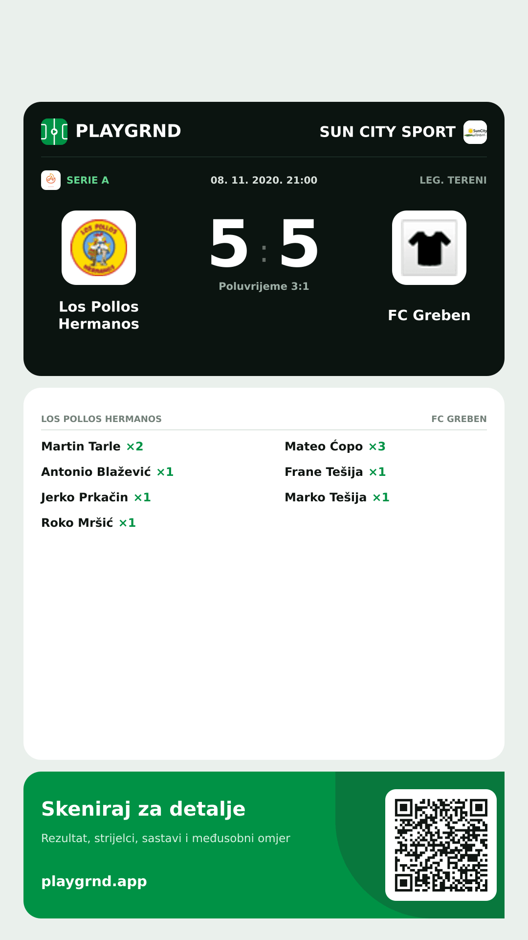 Story slika: Los Pollos Hermanos 5:5 FC Greben