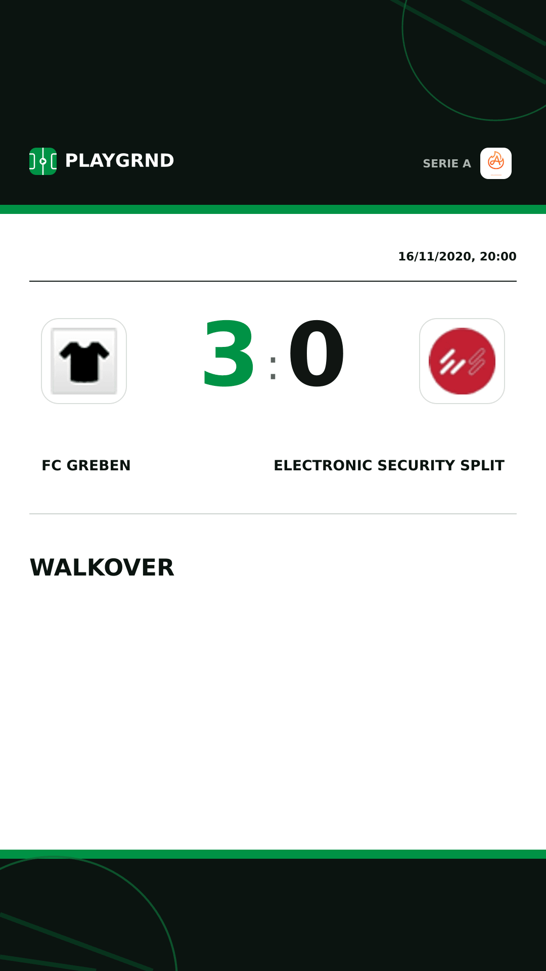 Instagram artwork: FC Greben 3:0 Electronic Security Split