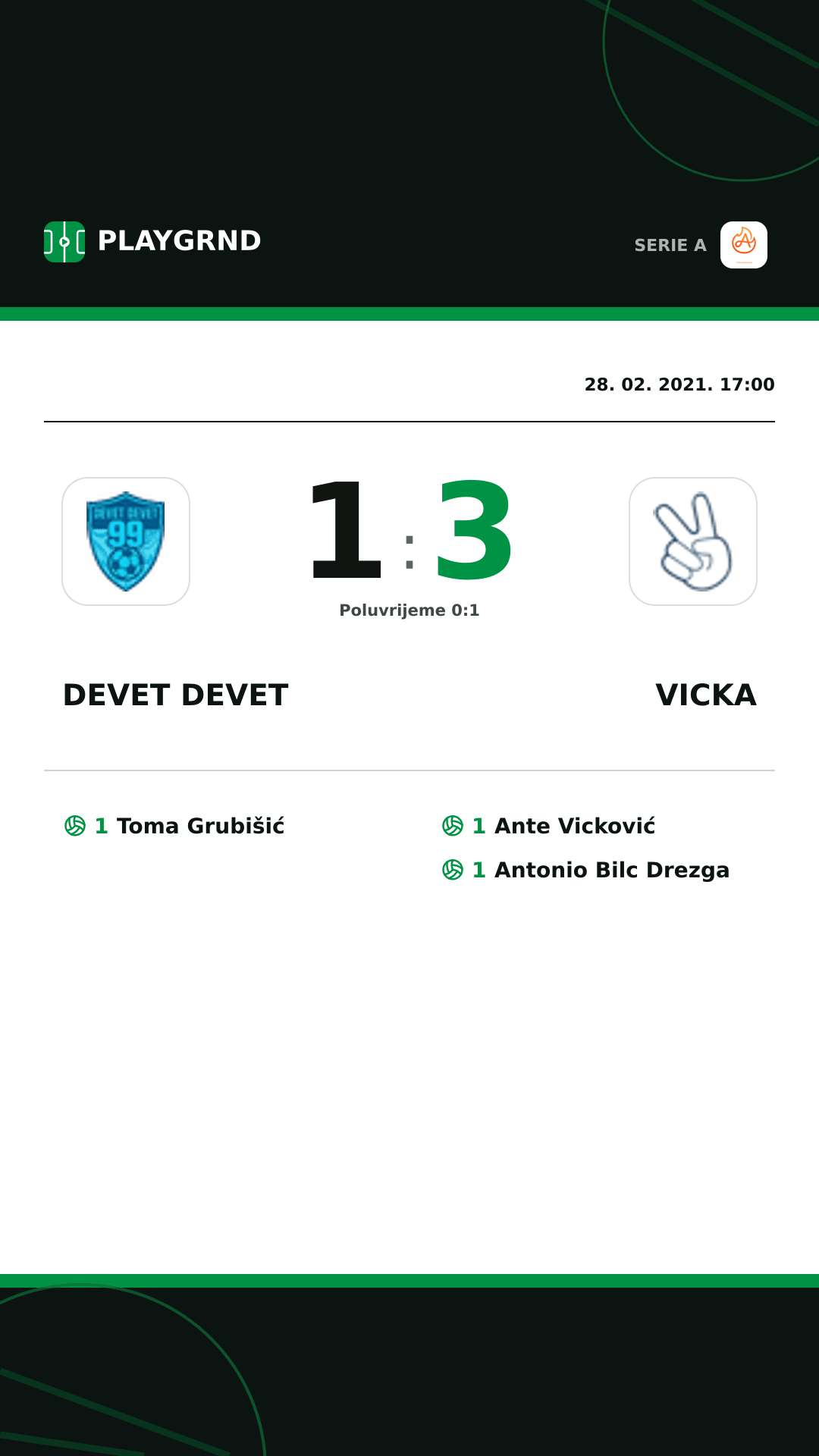 Instagram slika: Devet Devet 1:3 Vicka