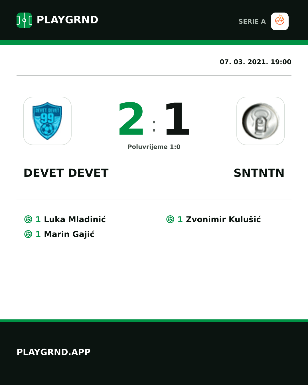 Instagram slika: Devet Devet 2:1 Sntntn