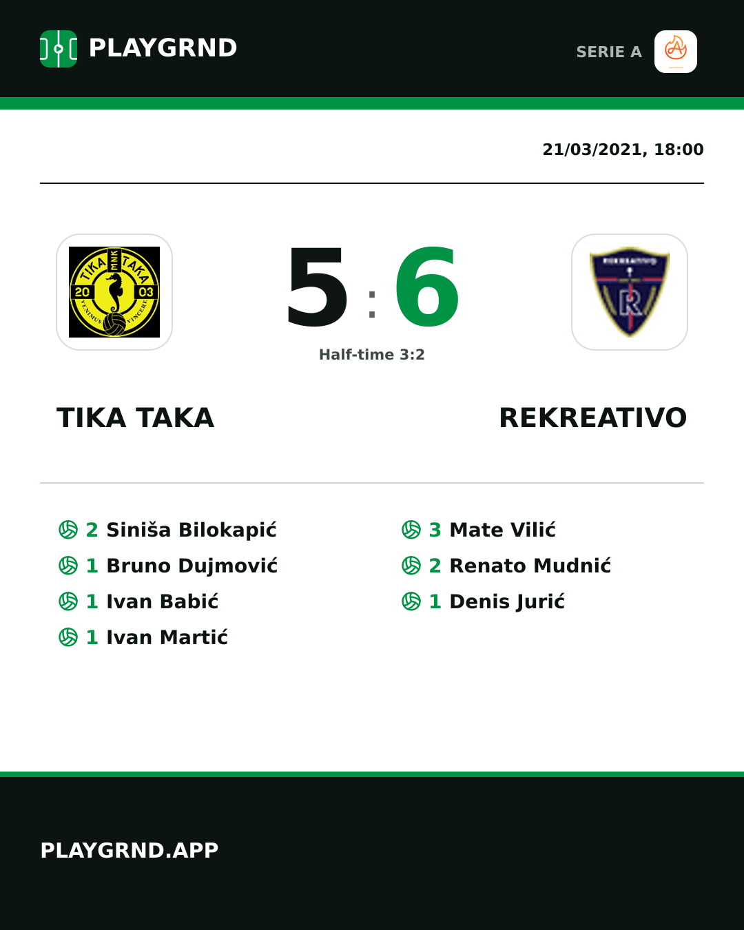 Instagram artwork: Tika Taka 5:6 Rekreativo