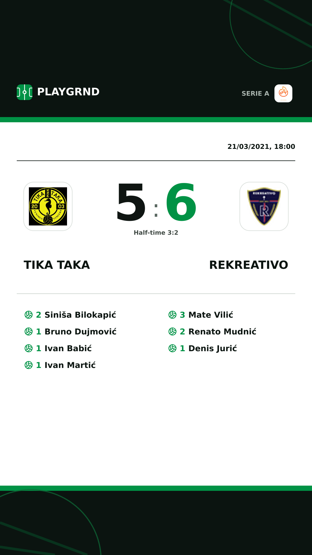 Instagram artwork: Tika Taka 5:6 Rekreativo