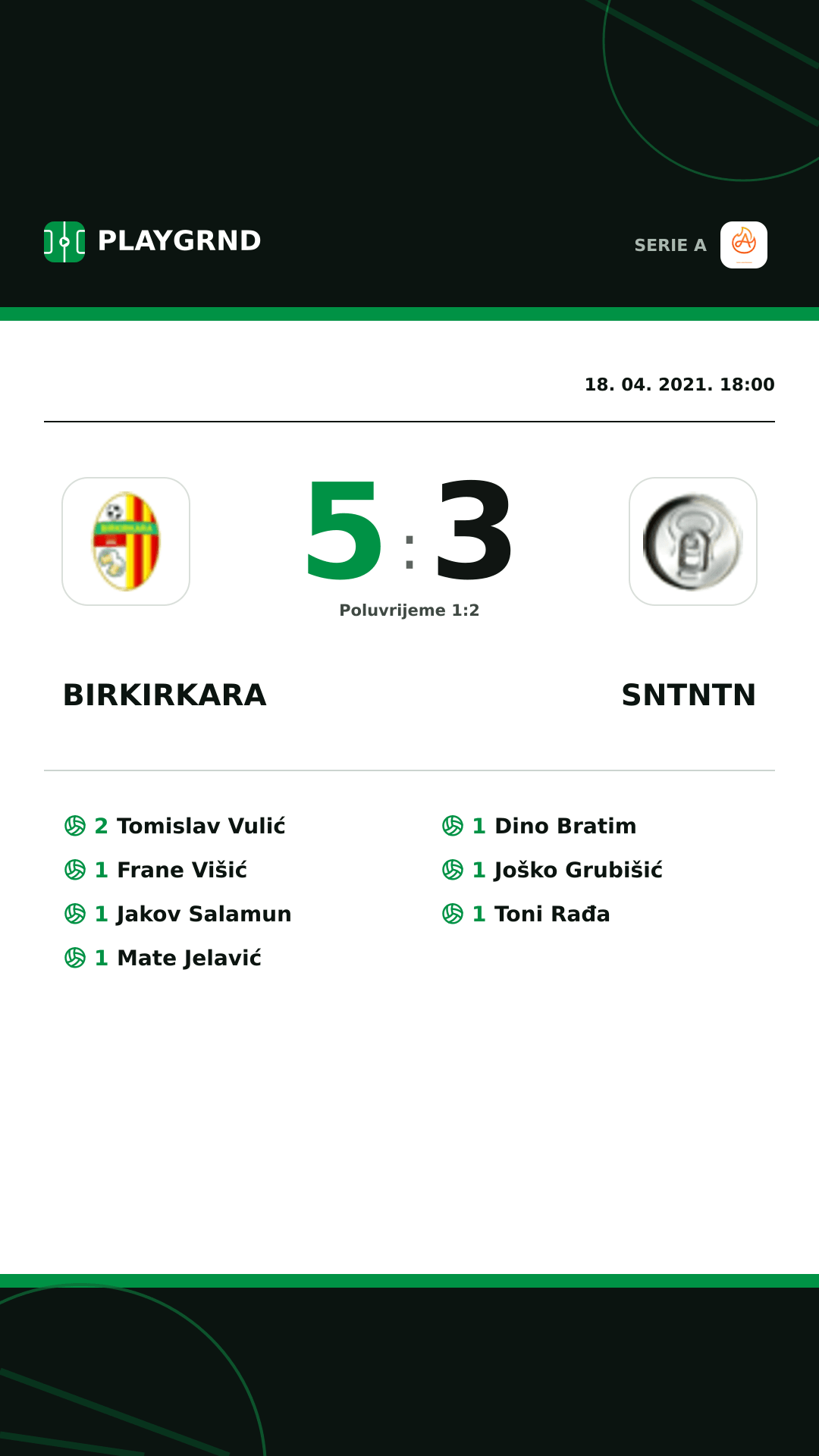 Instagram slika: Birkirkara 5:3 Sntntn