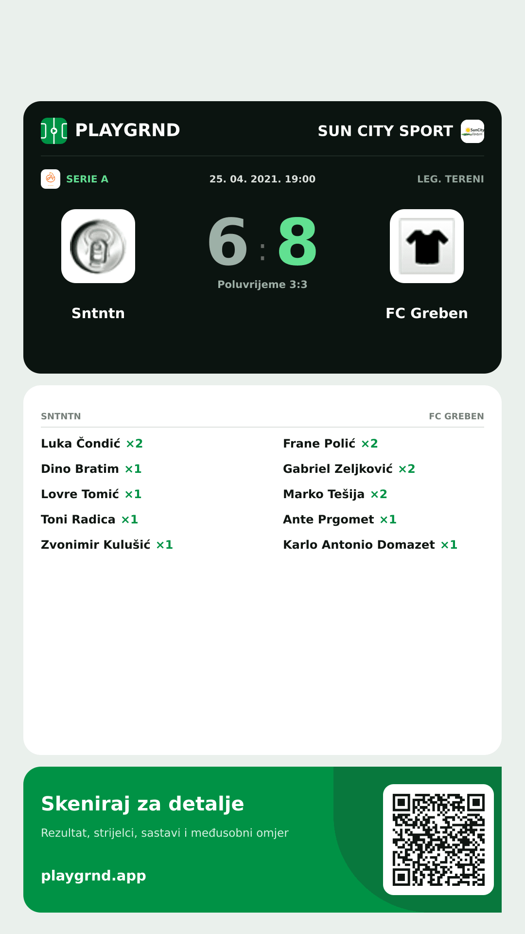 Story slika: Sntntn 6:8 FC Greben
