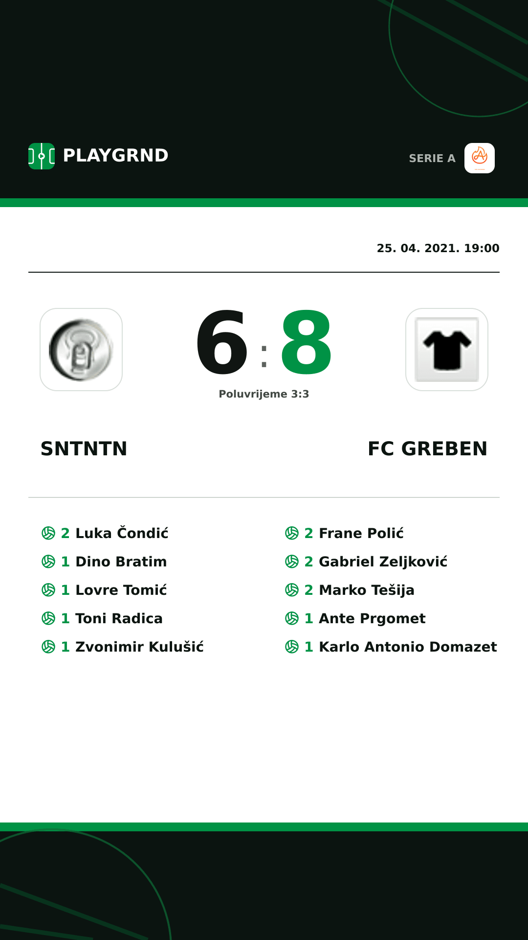 Instagram slika: Sntntn 6:8 FC Greben
