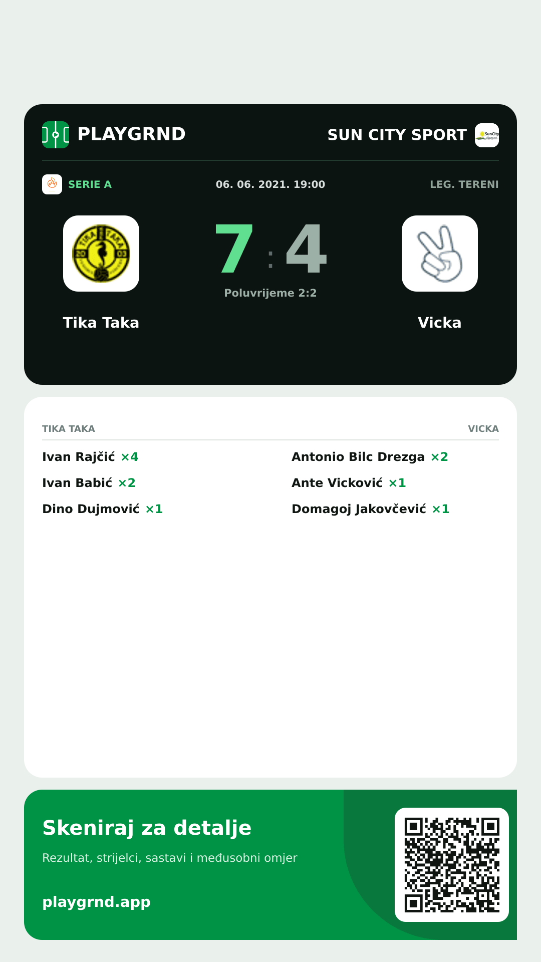 Story image: Tika Taka 7:4 Vicka