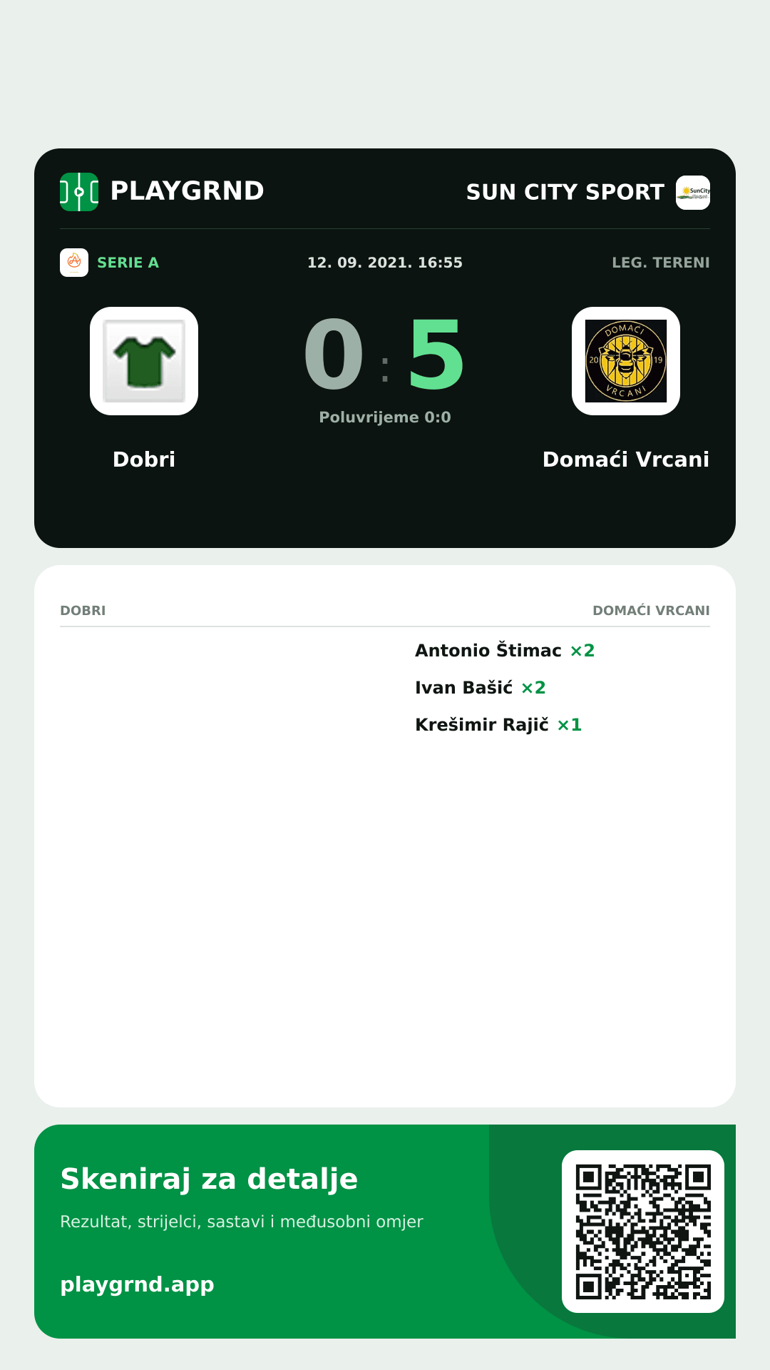 Story slika: Dobri 0:5 Domaći Vrcani