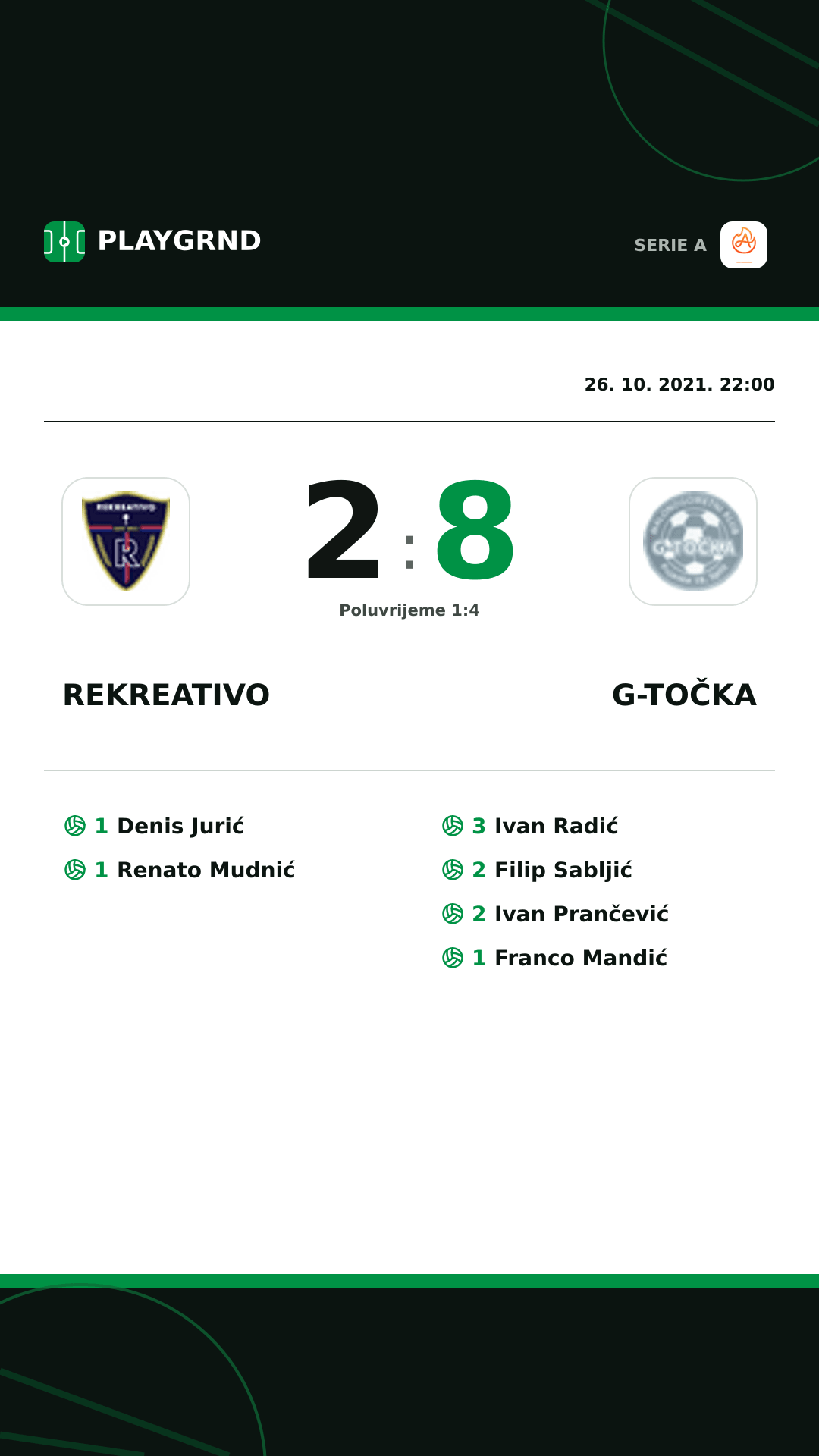 Instagram slika: Rekreativo 2:8 G-Točka