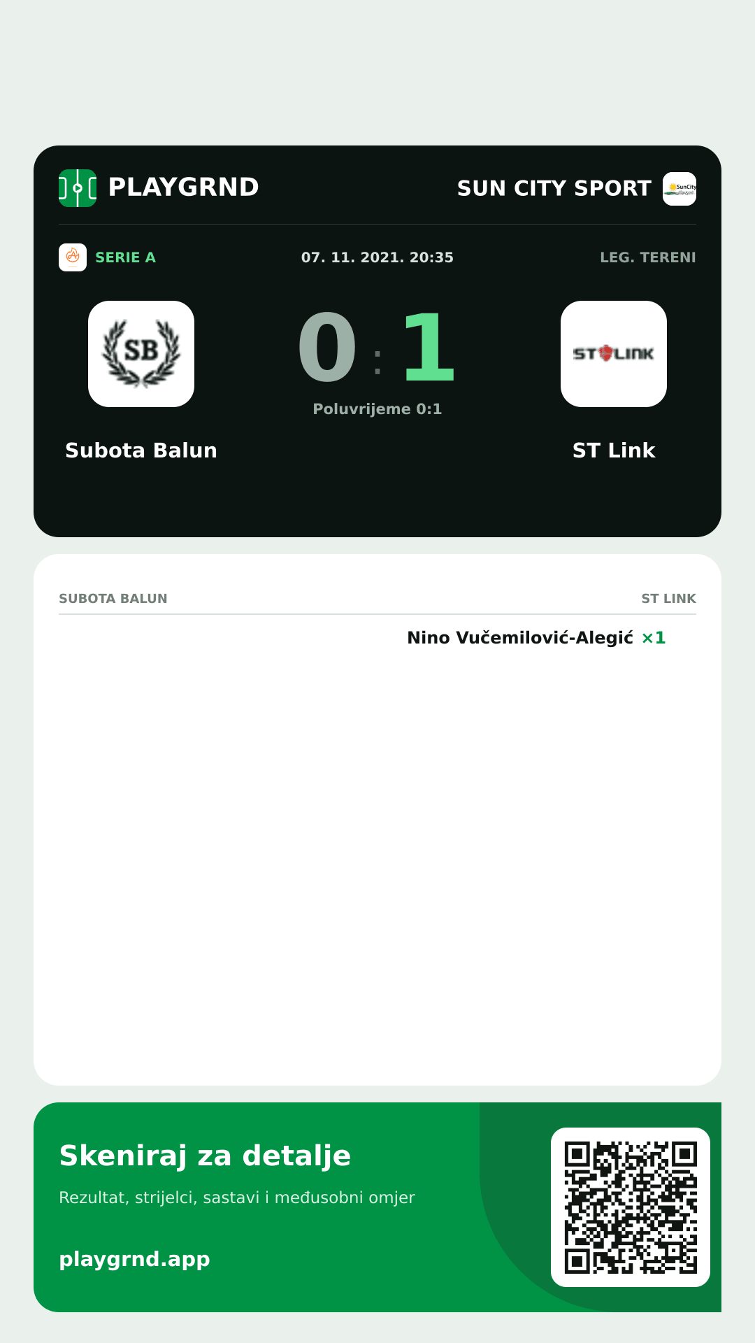 Story slika: Subota Balun 0:1 ST Link