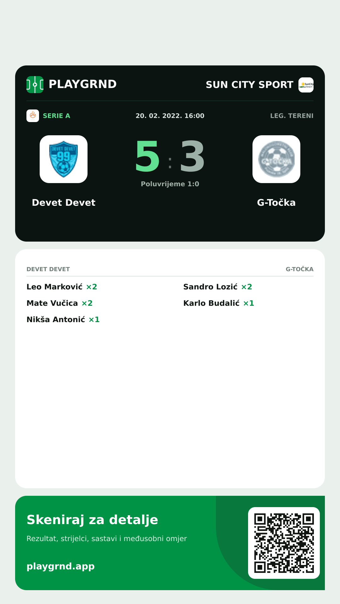 Story slika: Devet Devet 5:3 G-Točka