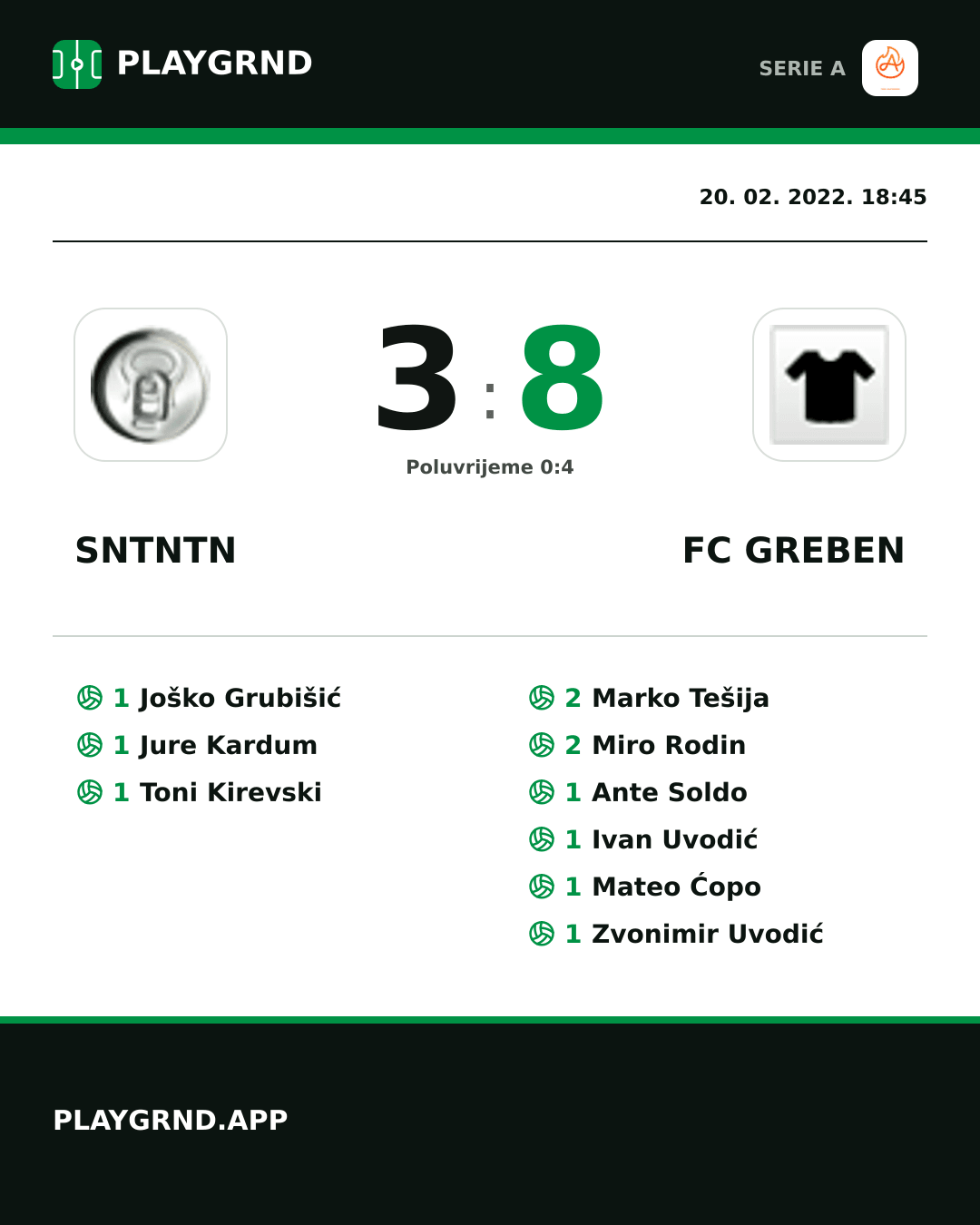 Instagram slika: Sntntn 3:8 FC Greben