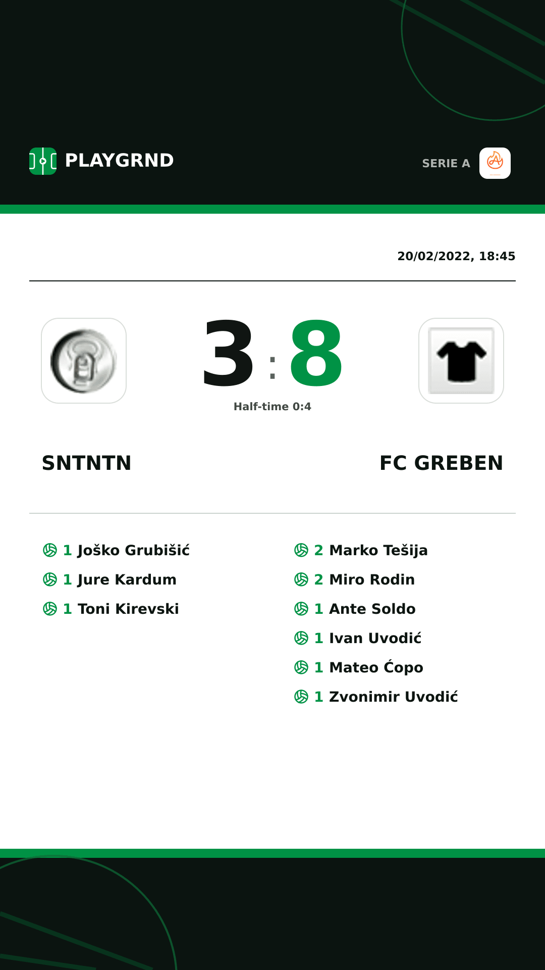 Instagram artwork: Sntntn 3:8 FC Greben
