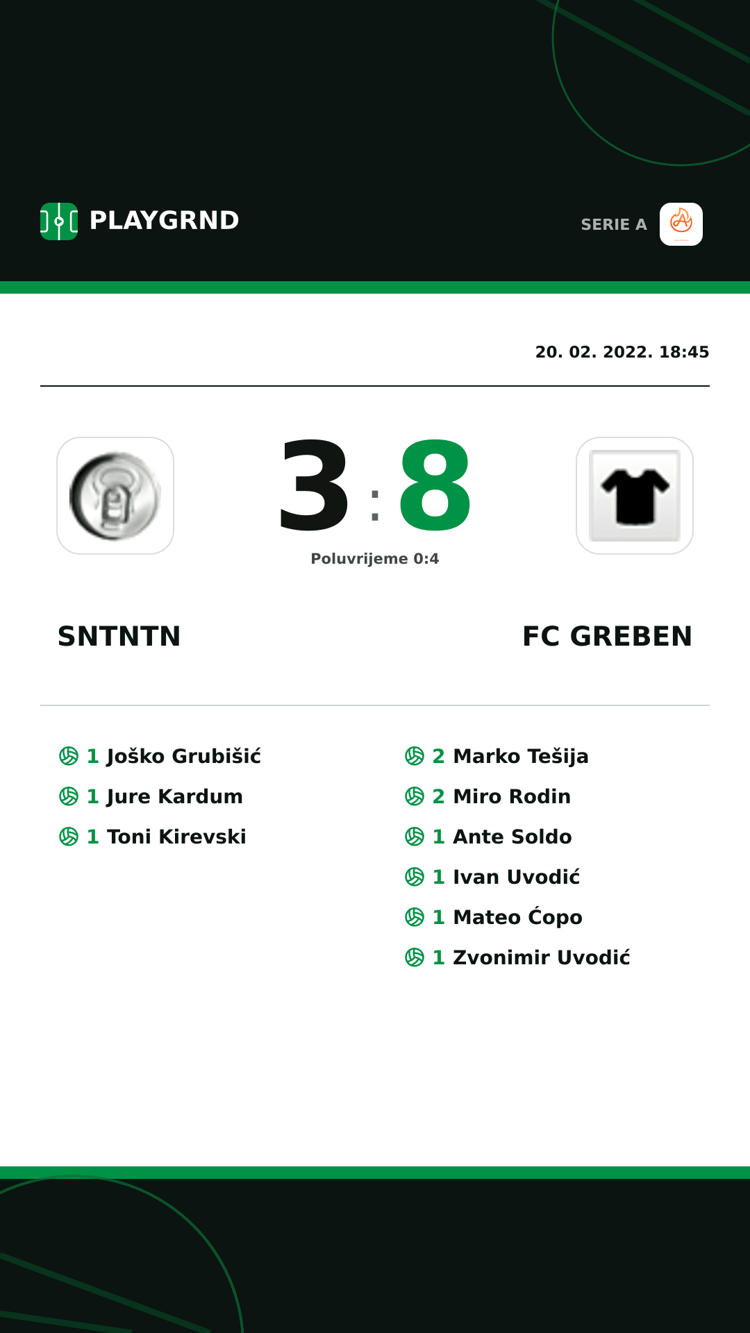 Instagram slika: Sntntn 3:8 FC Greben