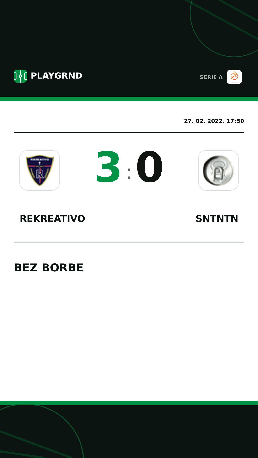 Instagram slika: Rekreativo 3:0 Sntntn