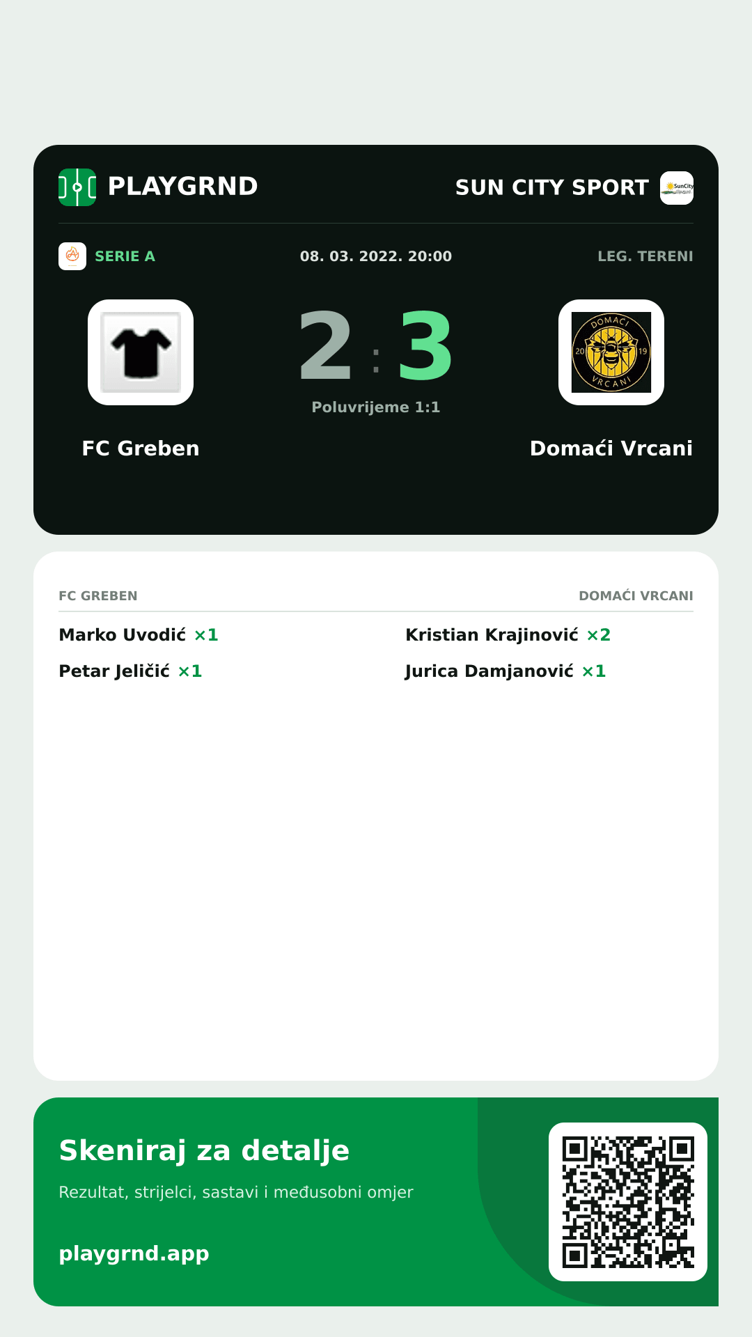 Story image: FC Greben 2:3 Domaći Vrcani