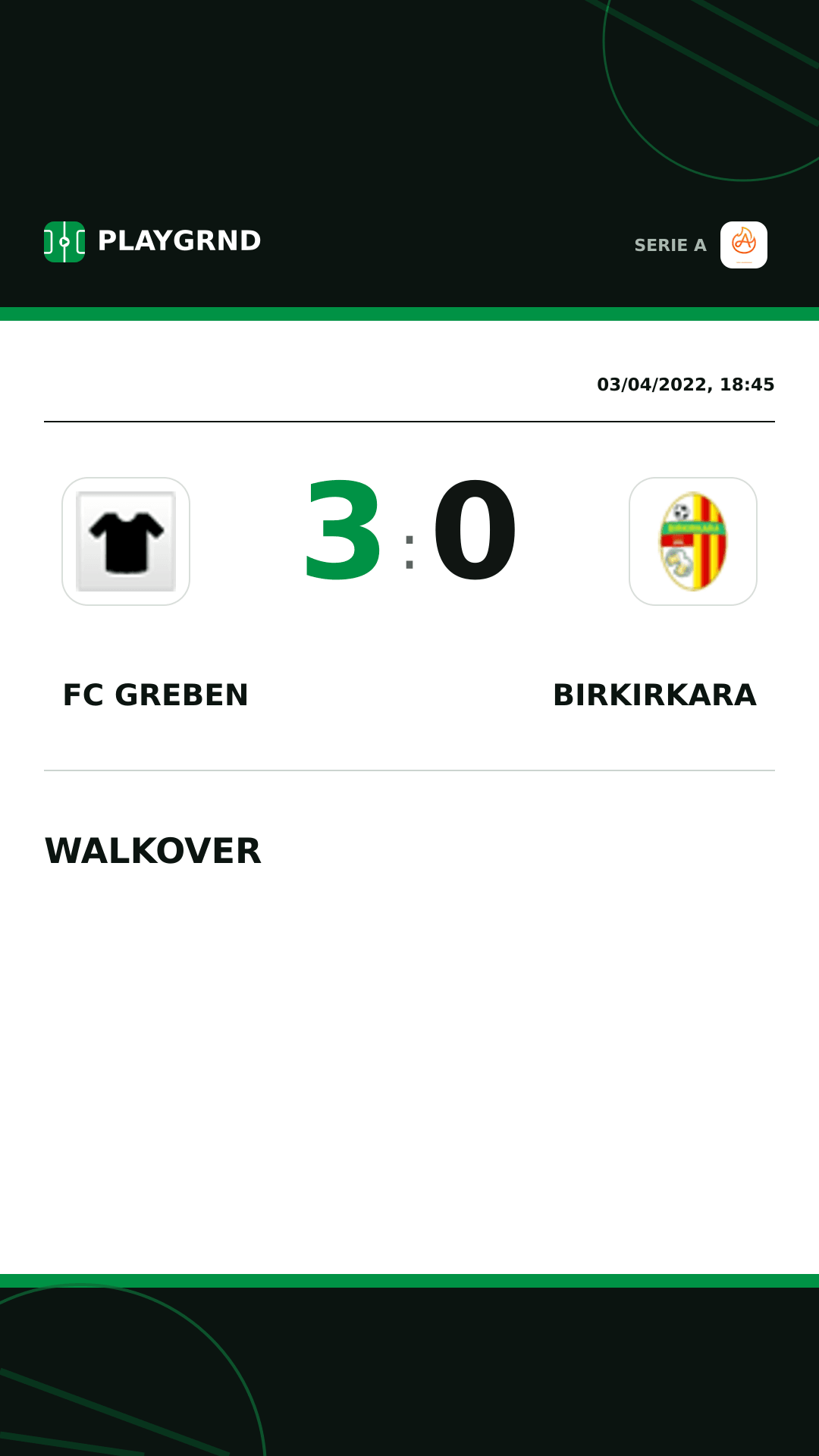 Instagram artwork: FC Greben 3:0 Birkirkara
