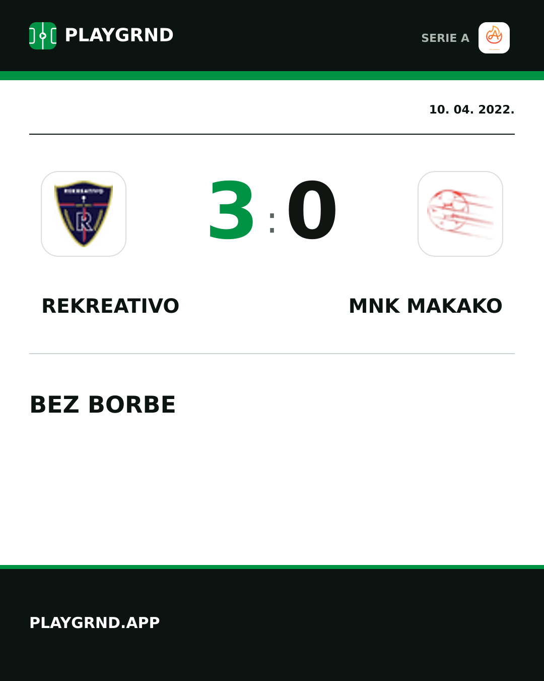 Instagram slika: Rekreativo 3:0 Mnk Makako