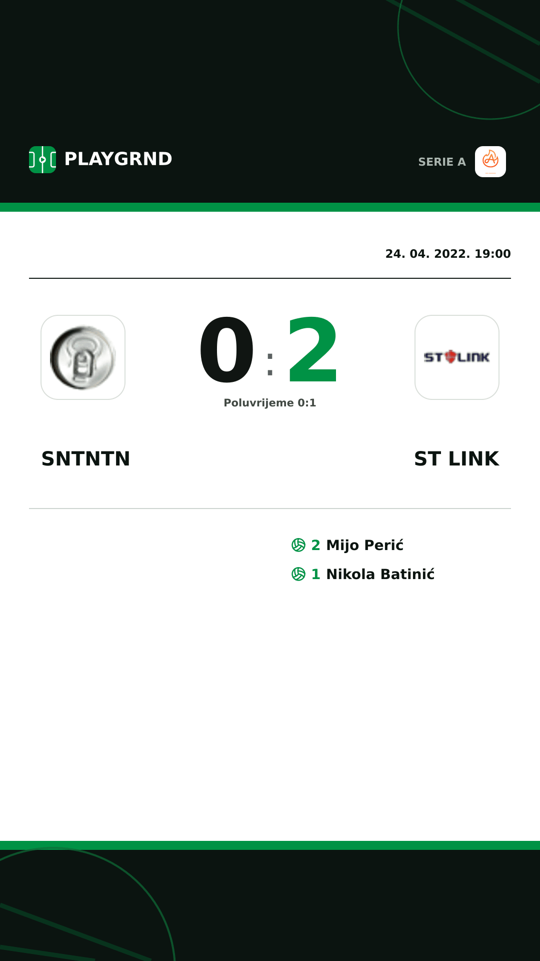 Instagram slika: Sntntn 0:2 ST Link