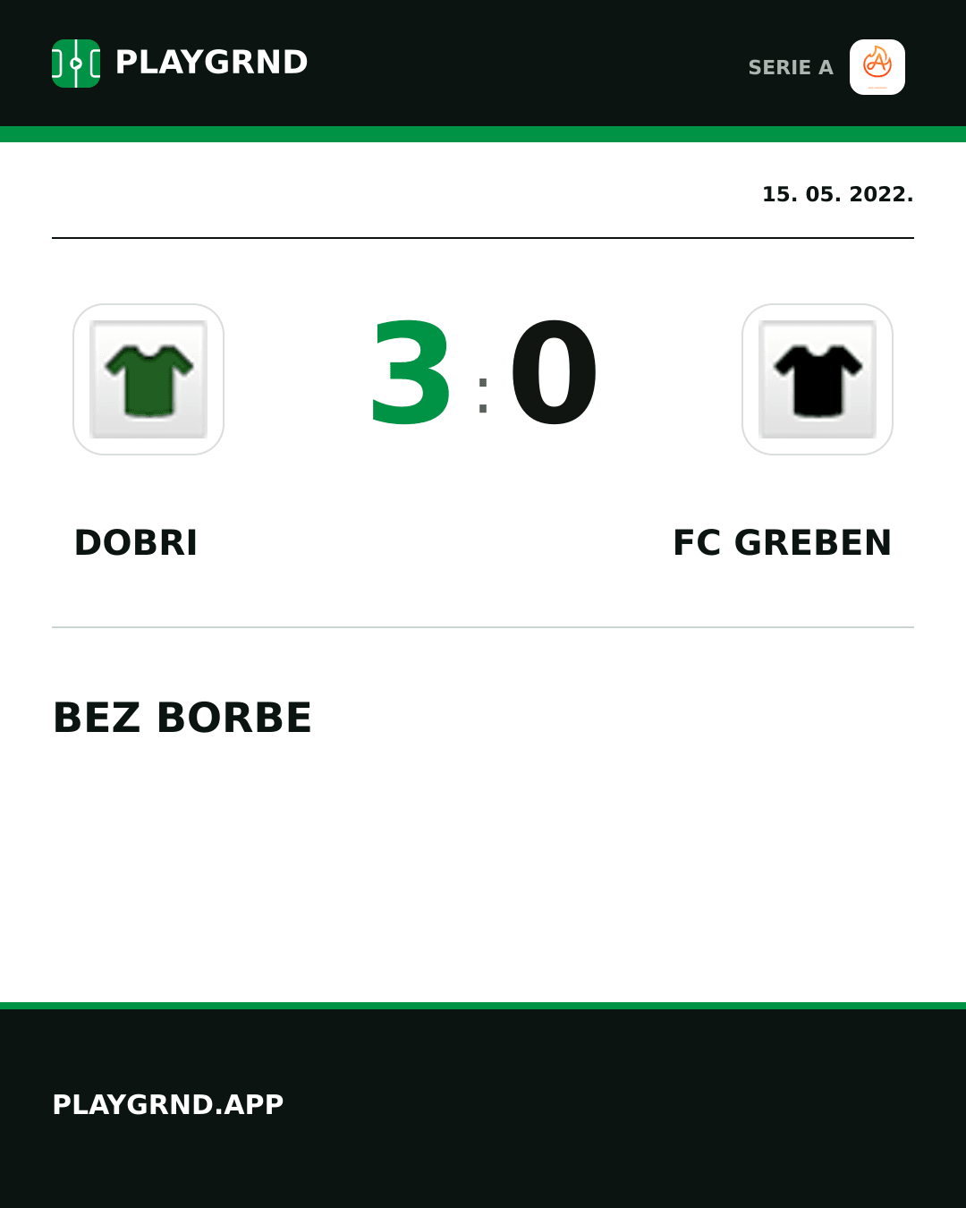 Instagram slika: Dobri 3:0 FC Greben