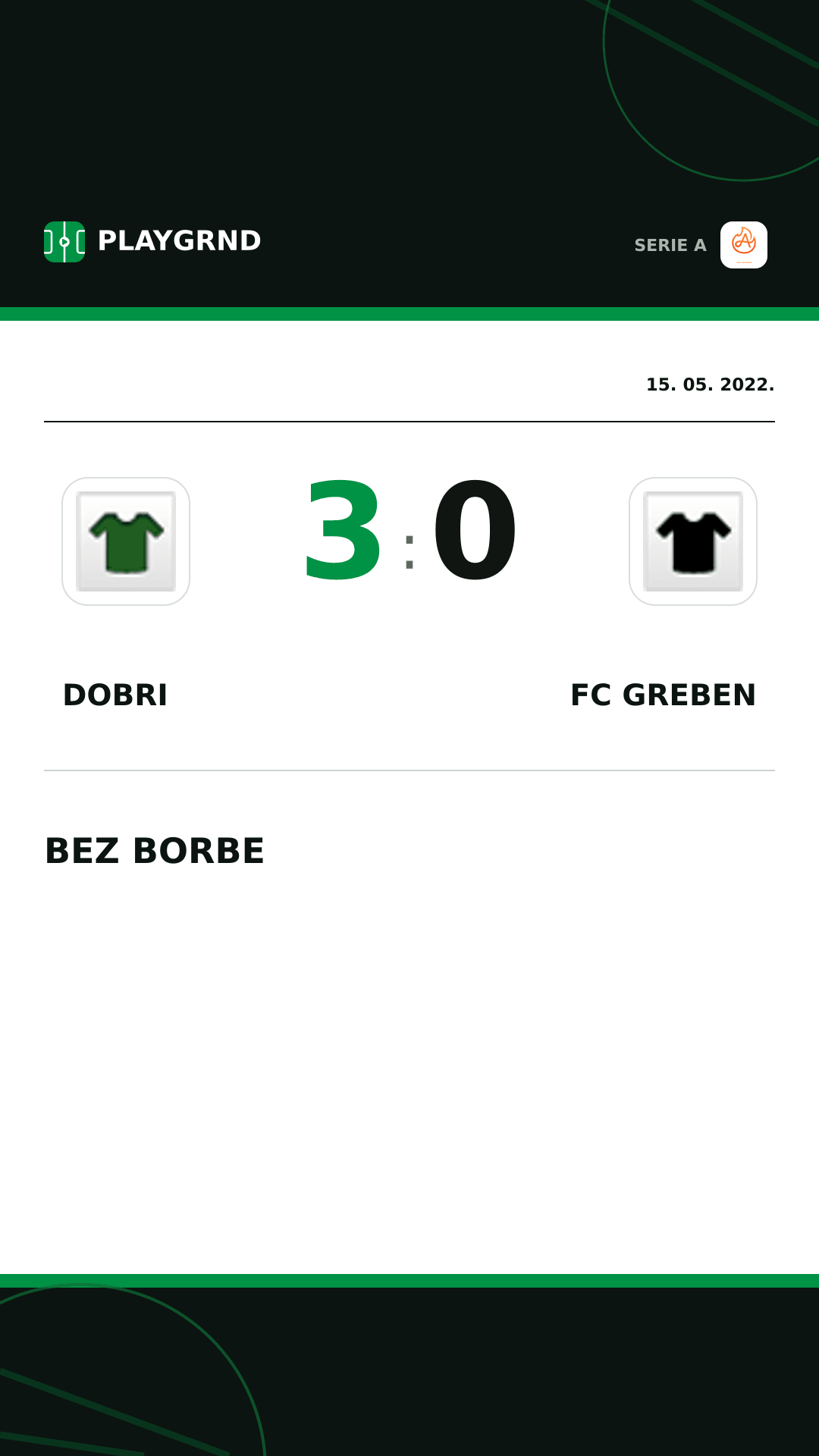 Instagram slika: Dobri 3:0 FC Greben