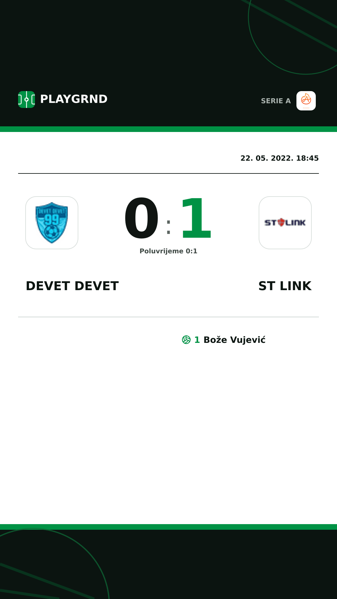 Instagram slika: Devet Devet 0:1 ST Link