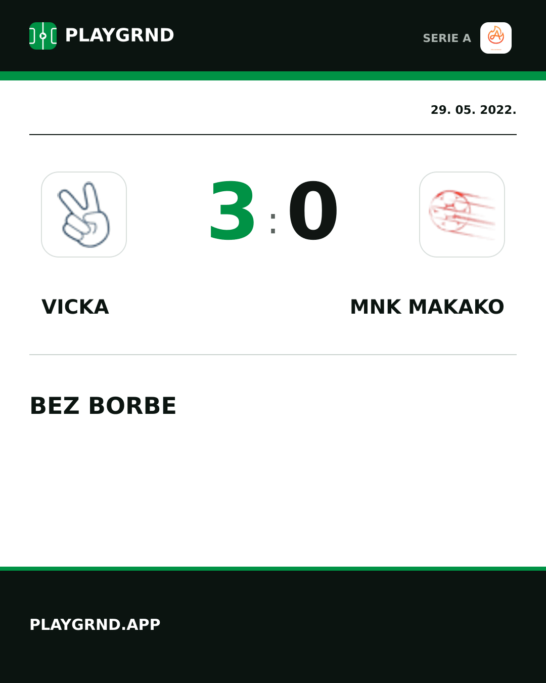 Instagram slika: Vicka 3:0 Mnk Makako