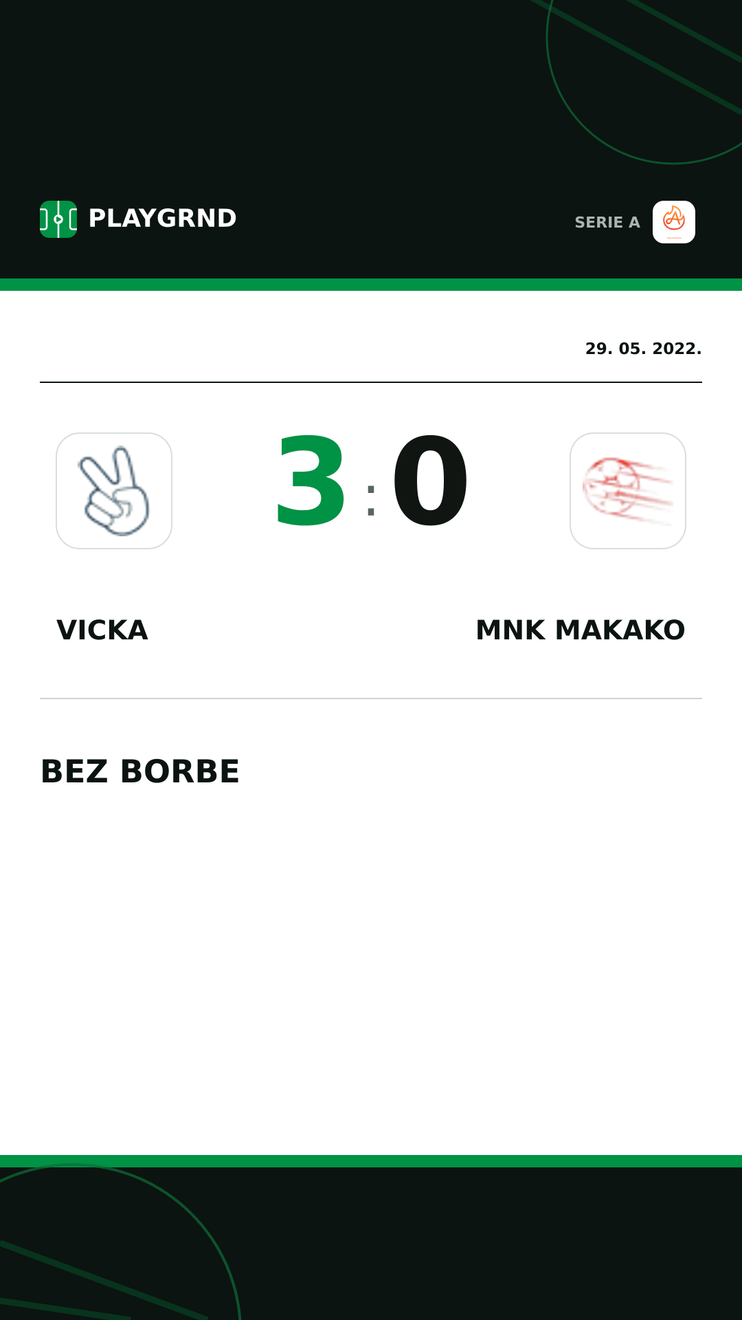 Instagram slika: Vicka 3:0 Mnk Makako