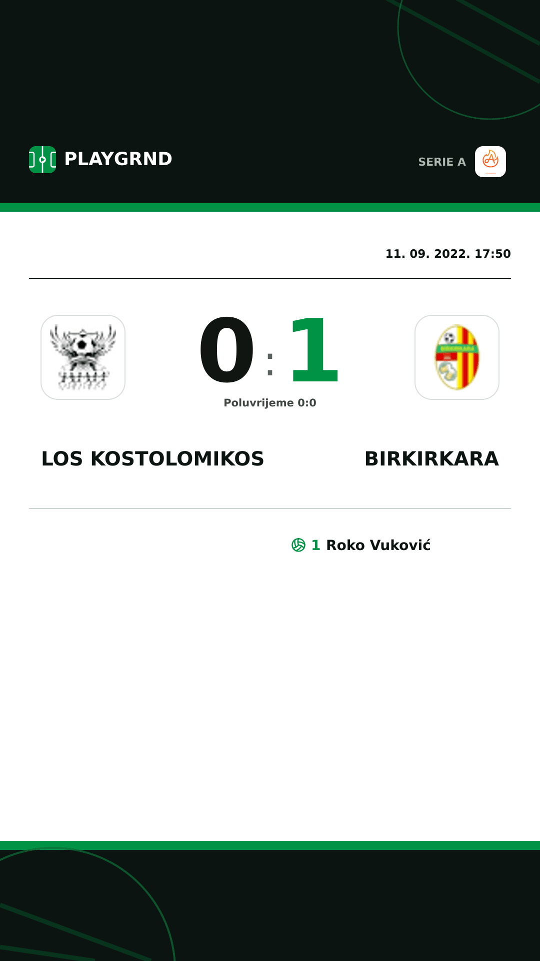 Instagram slika: Los Kostolomikos 0:1 Birkirkara