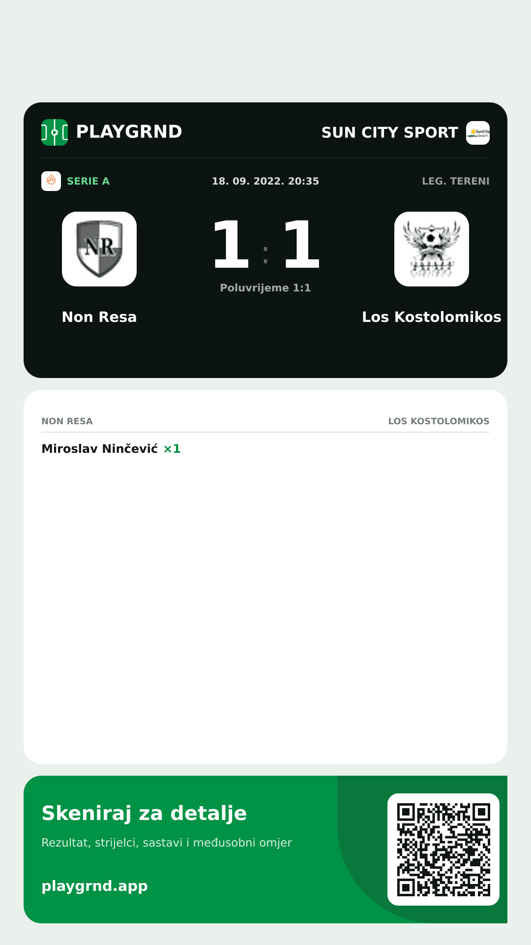 Story slika: Non Resa 1:1 Los Kostolomikos