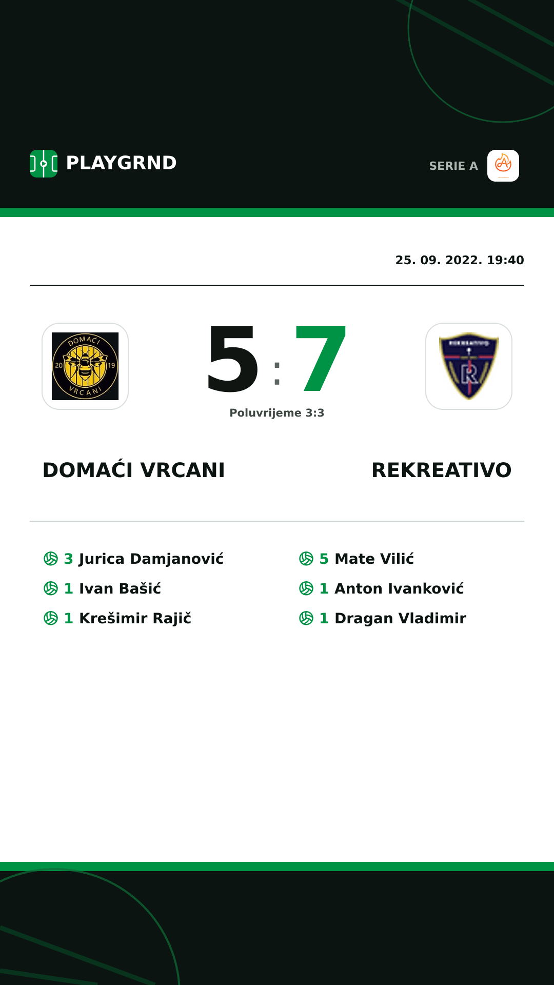 Instagram slika: Domaći Vrcani 5:7 Rekreativo