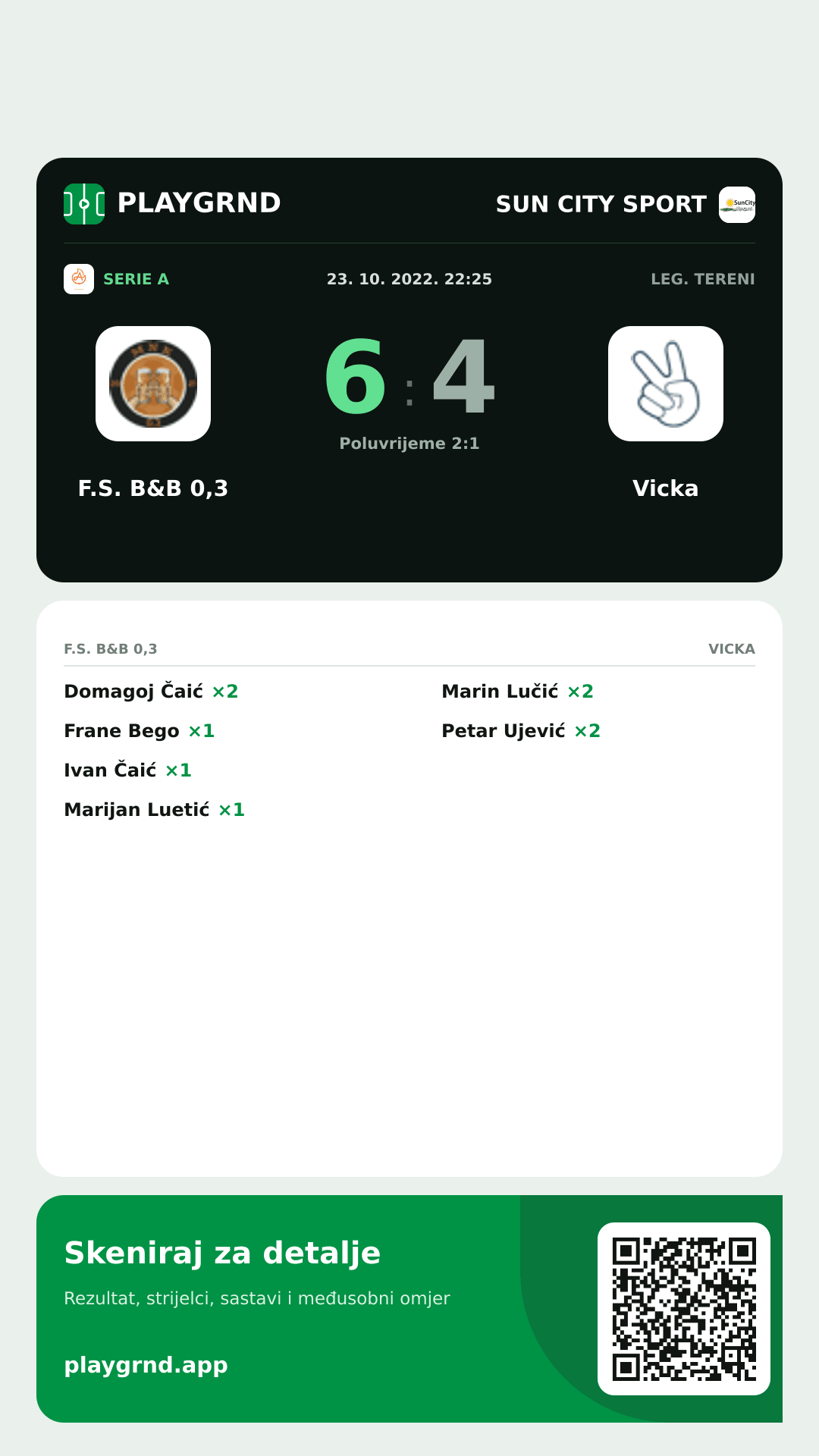 Story image: F.S. B&B 0,3 6:4 Vicka