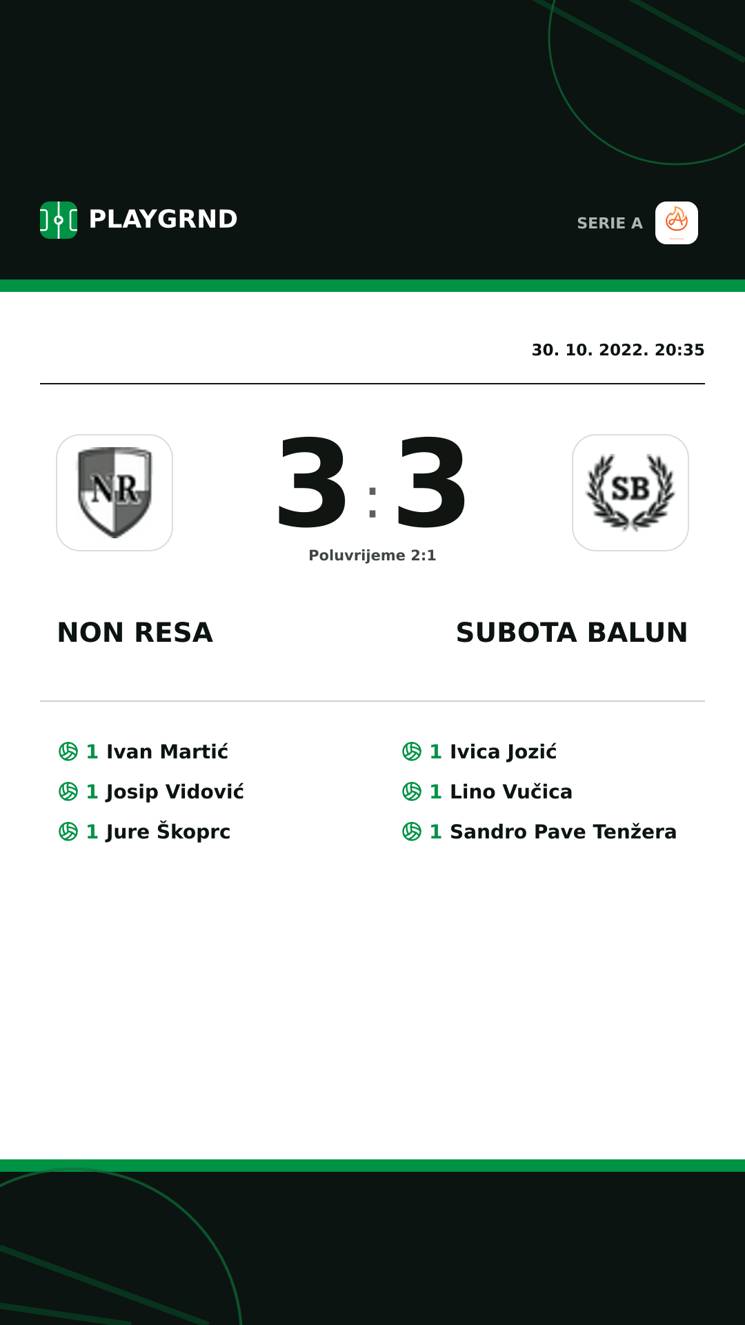 Instagram slika: Non Resa 3:3 Subota Balun
