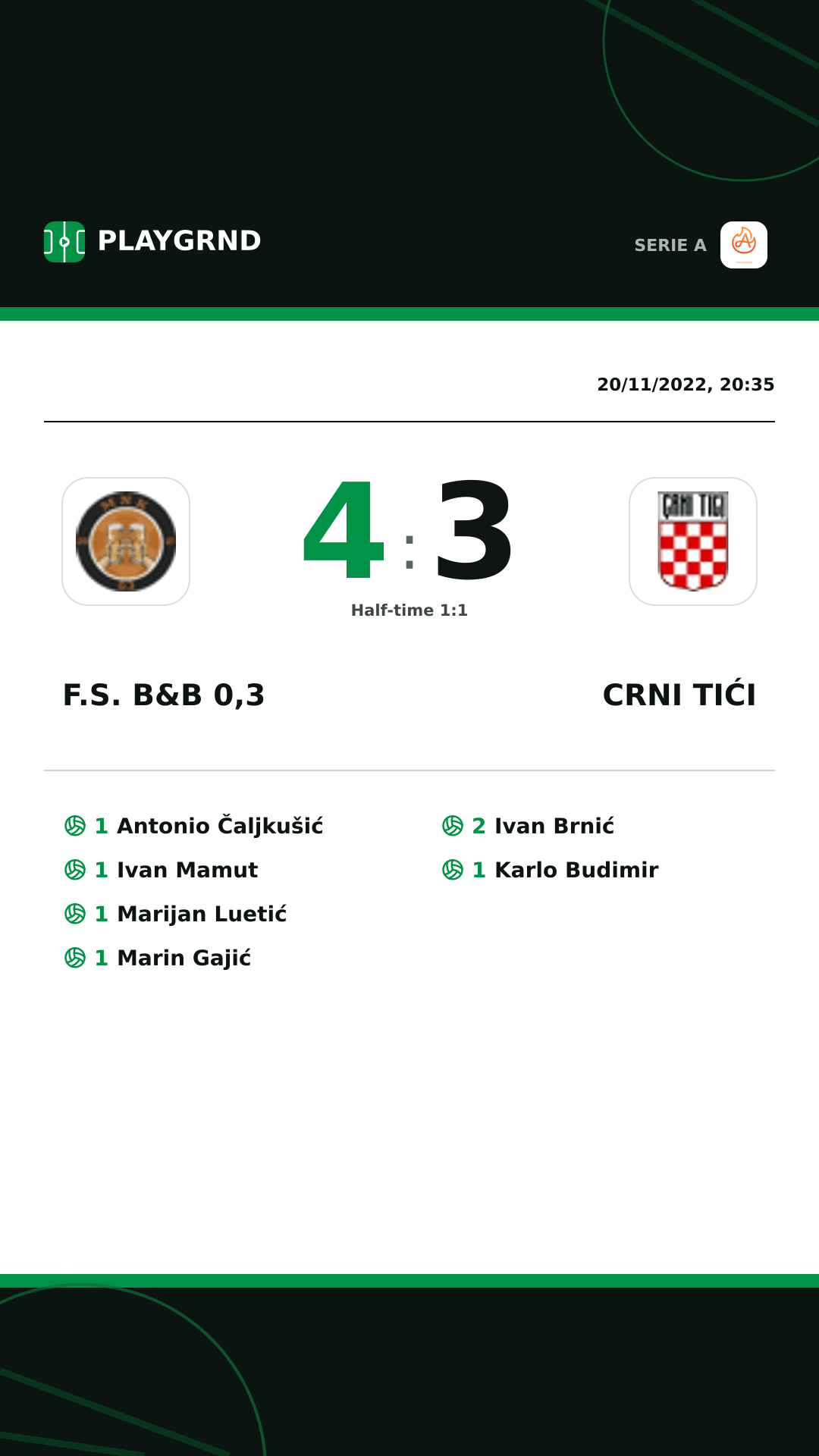 Instagram artwork: F.S. B&B 0,3 4:3 Crni Tići