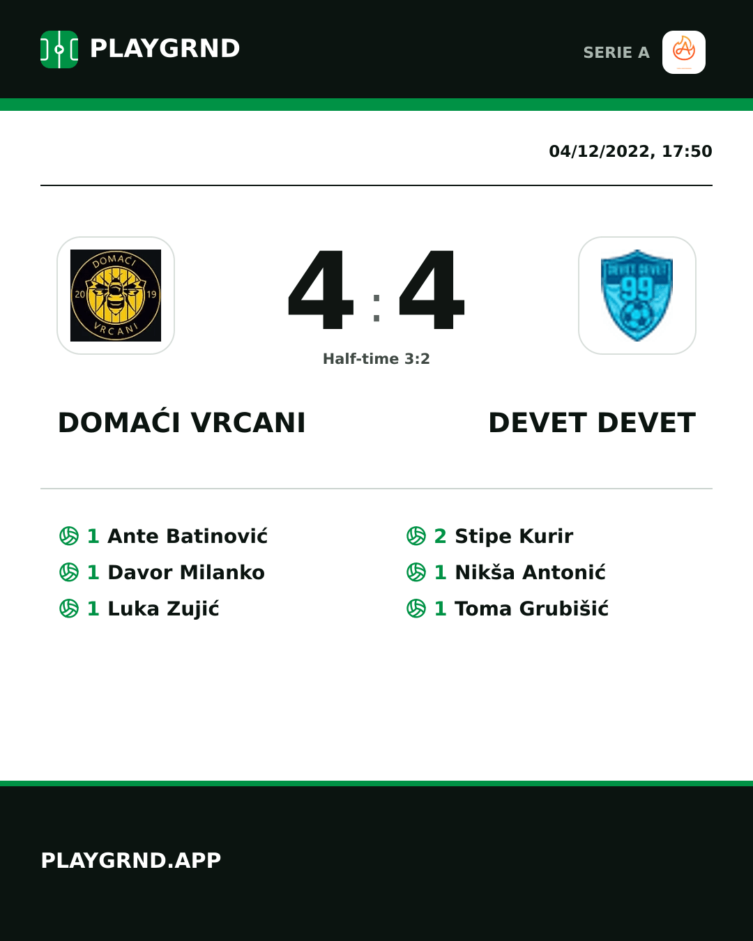 Instagram artwork: Domaći Vrcani 4:4 Devet Devet